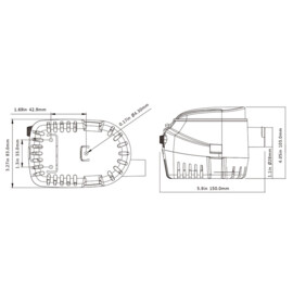 Automatische bilgepomp, 12V, 69 L/min (4140 L/uur)
