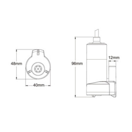 Dompelpomp (onderwaterpomp), 12V, 12.0 L/min