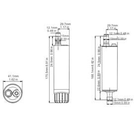 Dompelpomp (onderwaterpomp), 12V, 20.2 L/min, met 1 meter kabel