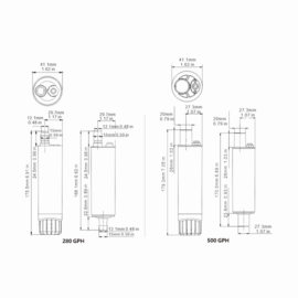 Dompelpomp (onderwaterpomp), 12V, 31.5 L/min, met 5 meter kabel