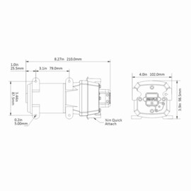 Membraanpomp (drinkwaterpomp), 24V, 10 L/min, 1.2 bar